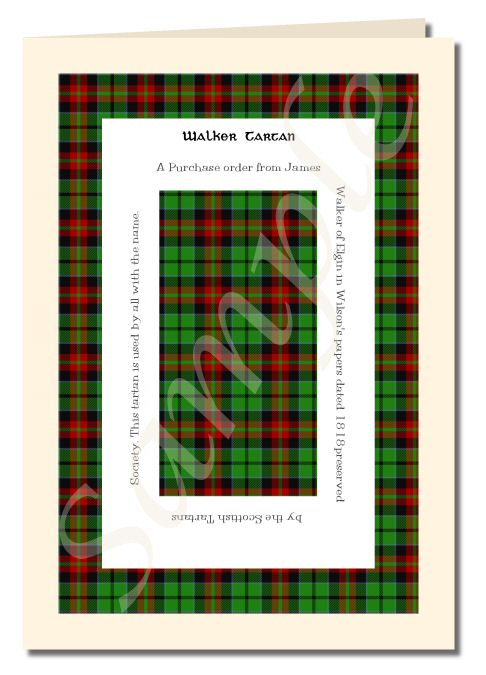 Walker tartan greeting card